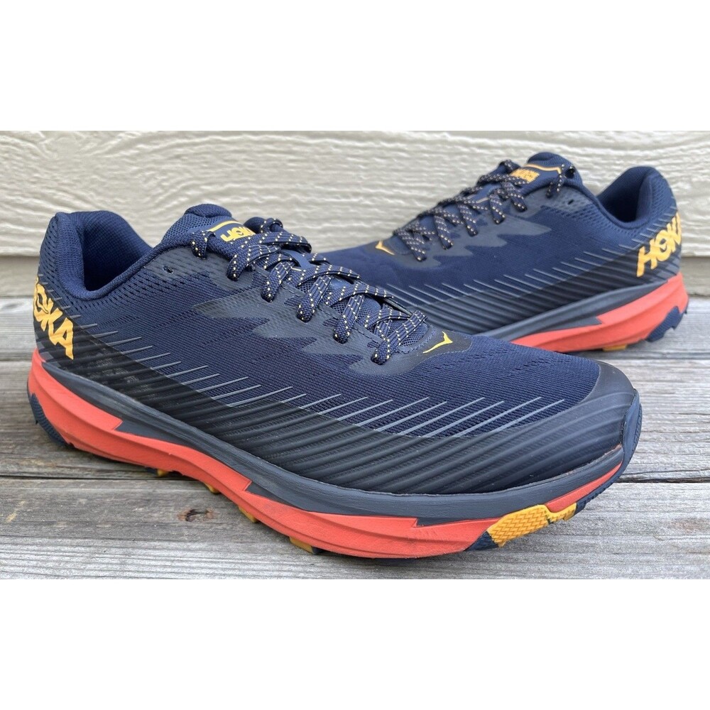 Hoka One One Torrent 2 Men's 11.5 Trail Running Shoes Outer Space/Fiesta
